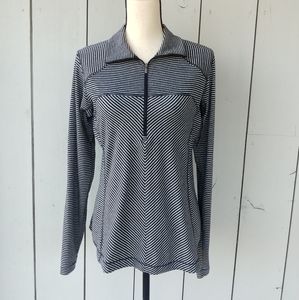 COLUMBIA | Striped Omni-Wick Half Zip Athletic Pullover